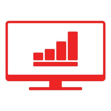 Çizelge ve ekran vektör illüstrasyonu