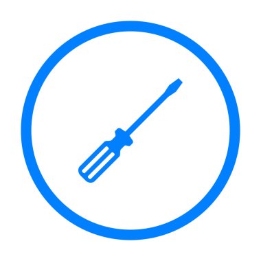 Vektör illüstrasyonu olarak tornavida ve daire