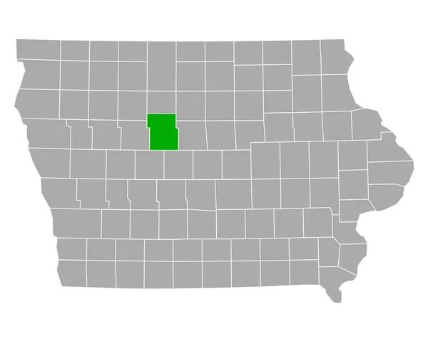 Mapa Webster Iowa — Archivo Imágenes Vectoriales