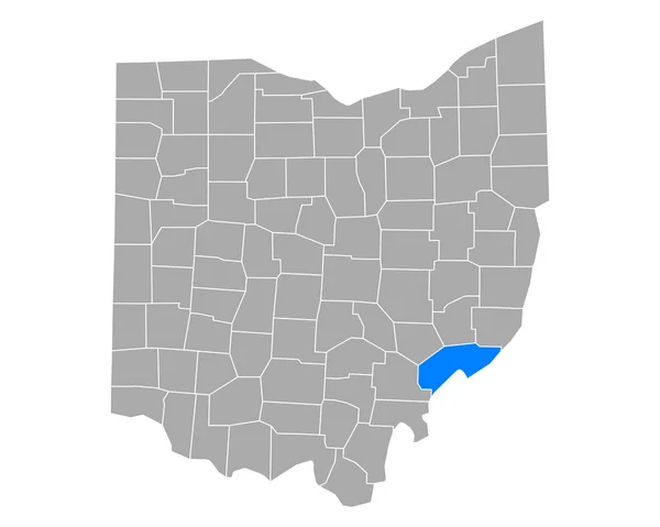 オハイオ州地図 — ストックベクタ