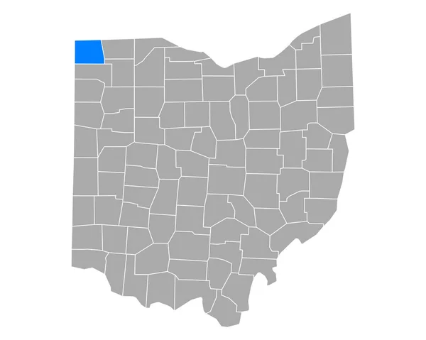 Mapa Williamsa Ohio — Wektor stockowy