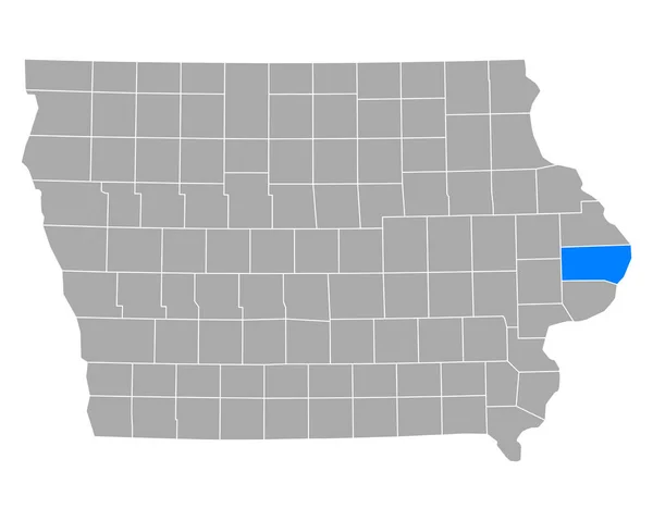 Mapa Clinton Iowa — Vector de stock