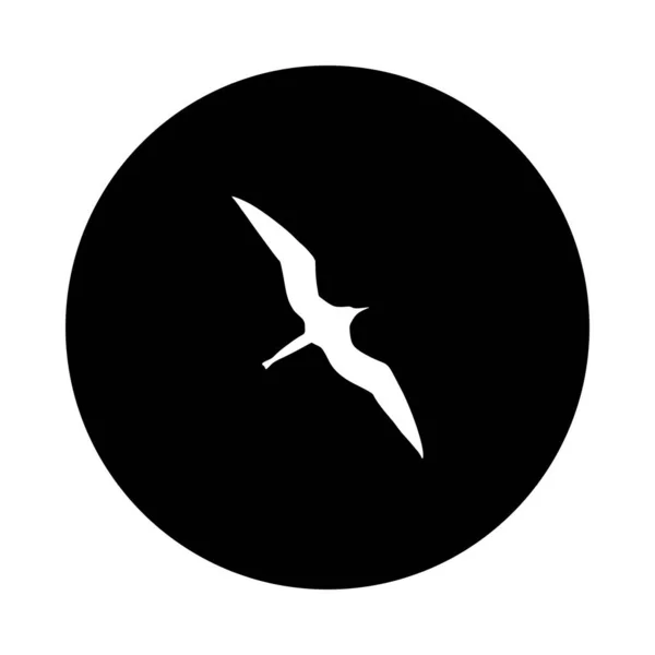 Frigate Πουλί Και Κύκλος Διανυσματική Απεικόνιση — Διανυσματικό Αρχείο