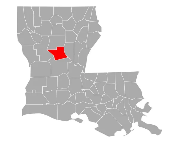 Карта Гранта Луизиане — стоковый вектор