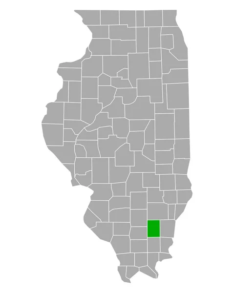 Kaart Van Hamilton Illinois — Stockvector