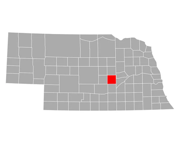 内布拉斯加州霍华德地图 — 图库矢量图片