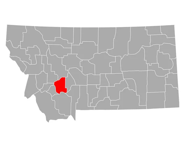 Mapa Jefferson Montana — Archivo Imágenes Vectoriales
