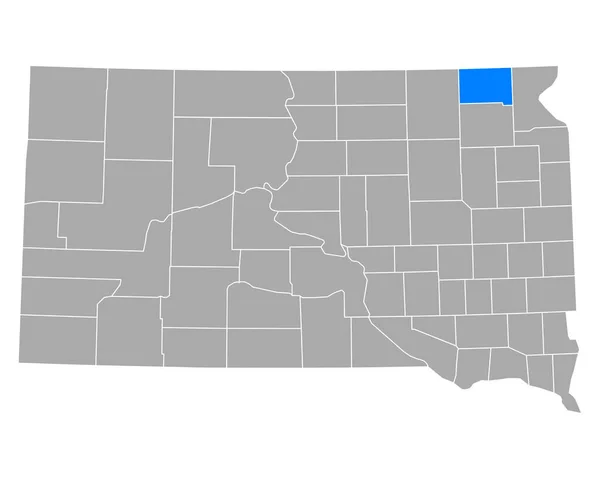 Mappa Marshall South Dakota — Vettoriale Stock