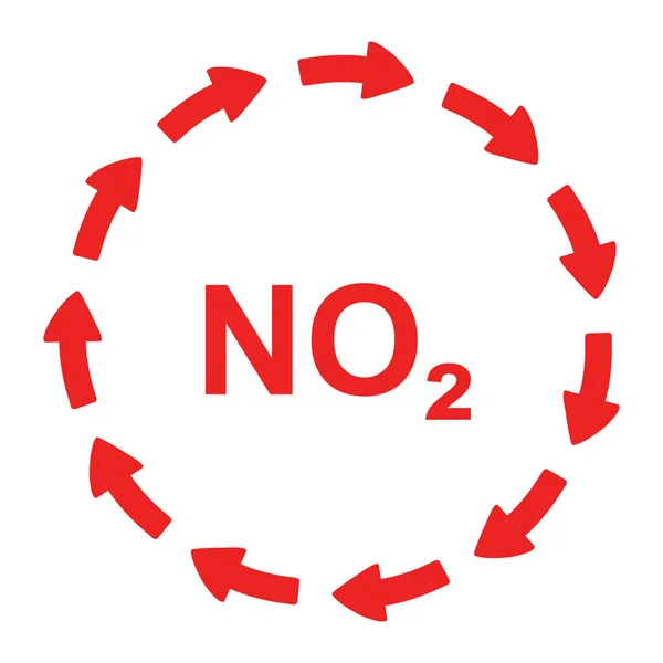 二酸化窒素とベクトル図の矢印 — ストックベクタ