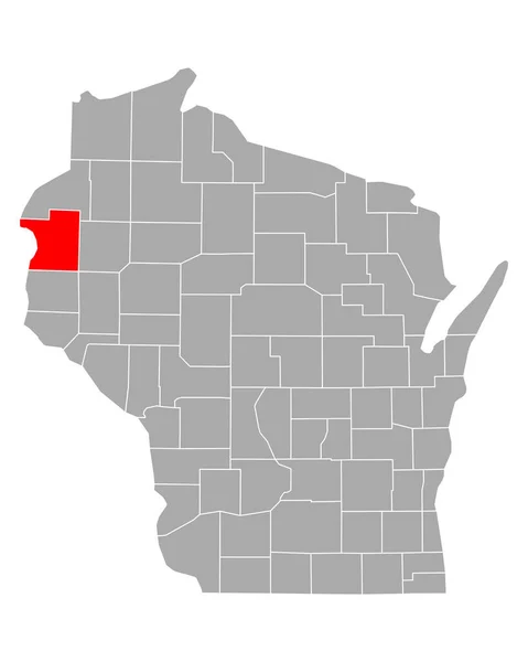 Kaart Van Polk Wisconsin — Stockvector