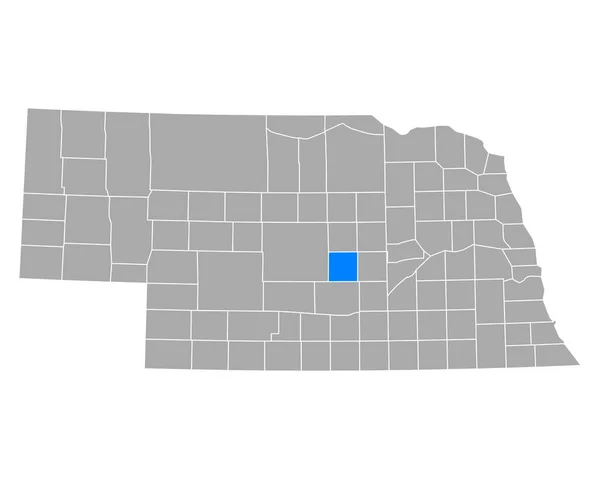 Mapa Agências Imobiliárias Nebraska — Vetor de Stock