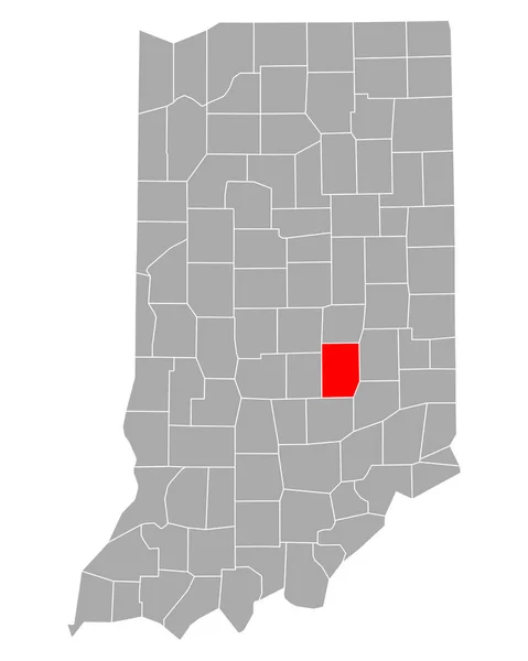 Mapa Shelby Indiana — Vector de stock