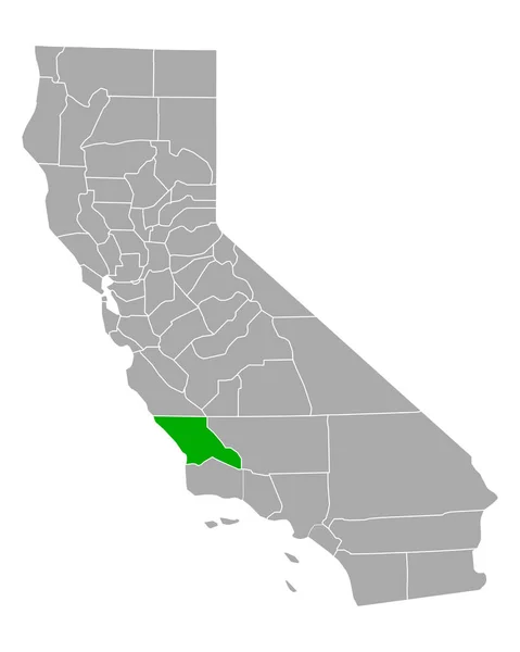 Mapa San Luis Obispo California — Archivo Imágenes Vectoriales