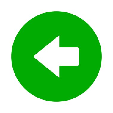 Vektör illüstrasyonu olarak sol ok ve daire