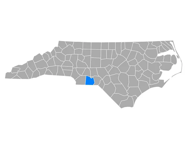 Mapa Anson Carolina Del Norte — Vector de stock