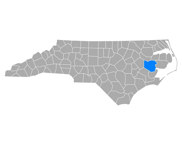 Kaart Van Beaufort North Carolina — Stockvector