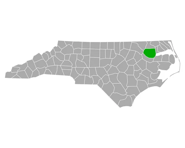 Mapa Bertie Carolina Norte —  Vetores de Stock