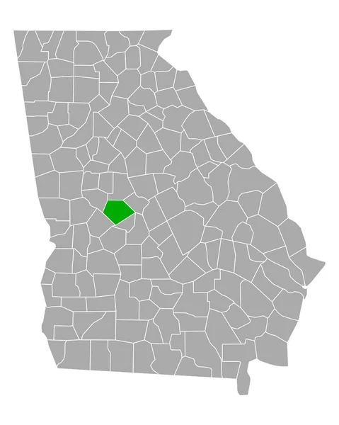 ジョージア州のクロフォード地図 — ストックベクタ