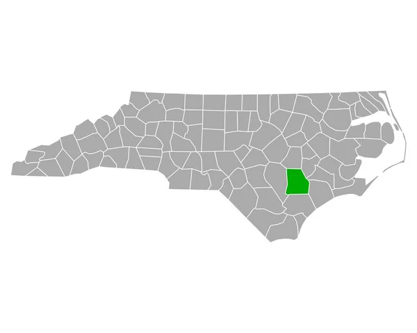 Mapa Duplin Carolina Norte —  Vetores de Stock