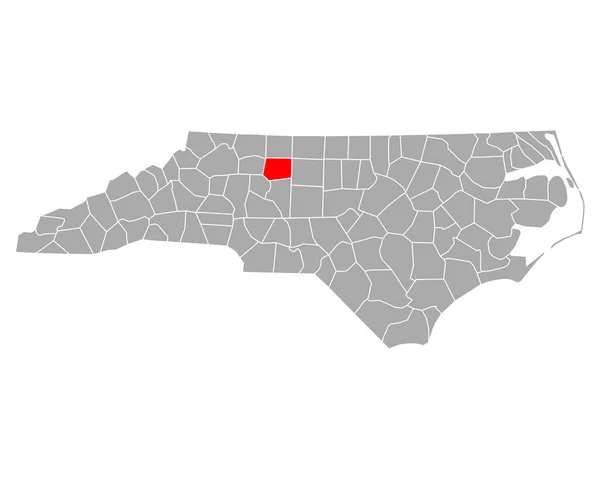 Karta Över Forsyth North Carolina — Stock vektor