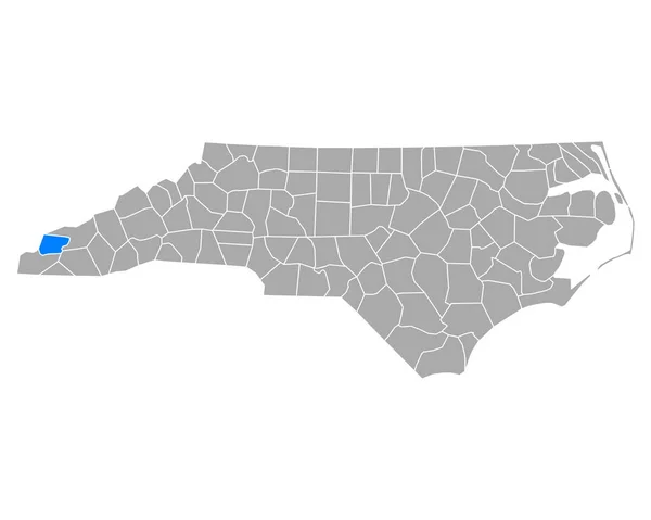 Mapa Graham Carolina Del Norte — Vector de stock