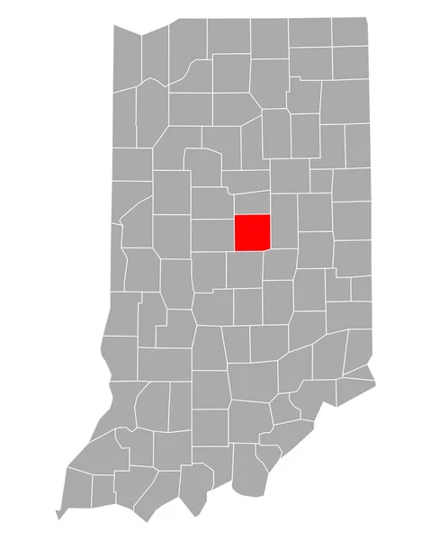 Mapa Hamilton Indiana — Vector de stock