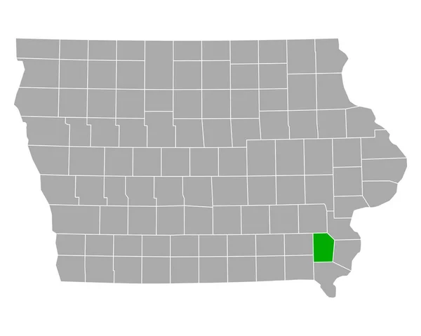 Mapa Henry Iowa — Vector de stock