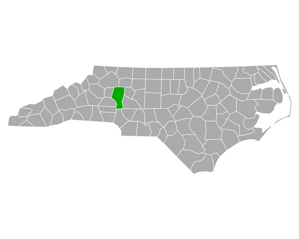 Iredell Térképe Észak Karolinában — Stock Vector