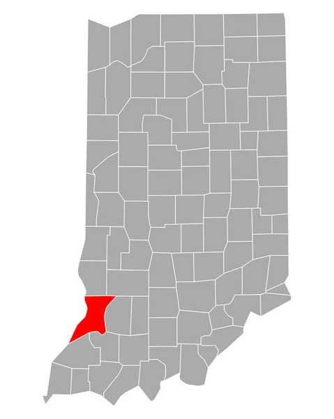Knoxin Kartta Indianassa — vektorikuva