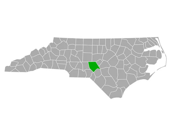 Kaart Van Moore North Carolina — Stockvector