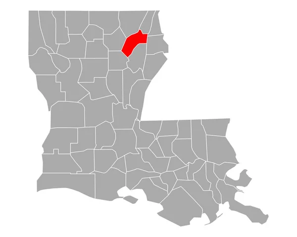 Carte Richland Louisiane — Image vectorielle