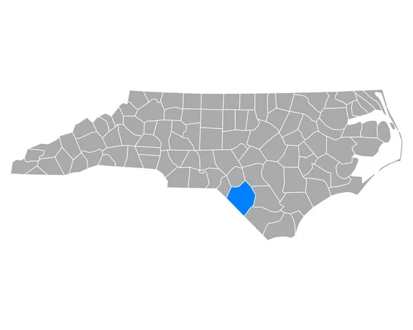 Mapa Robeson Carolina Del Norte — Vector de stock