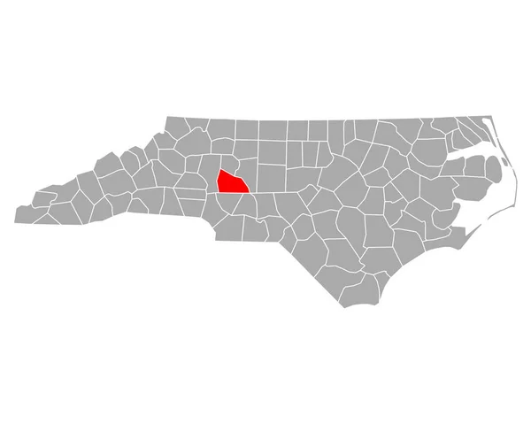 Mapa Rowan Carolina Norte —  Vetores de Stock