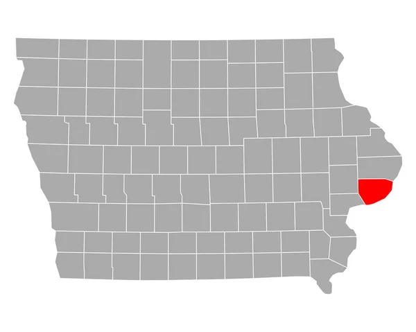 Mapa Scott Iowa — Archivo Imágenes Vectoriales