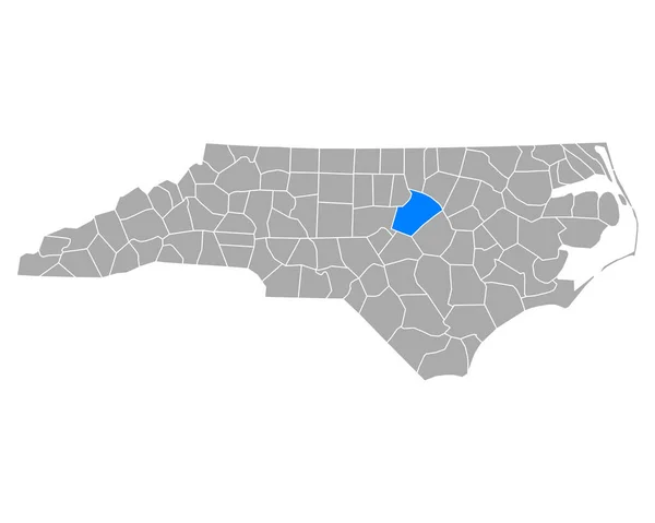 Mapa Wake Carolina Del Norte — Archivo Imágenes Vectoriales
