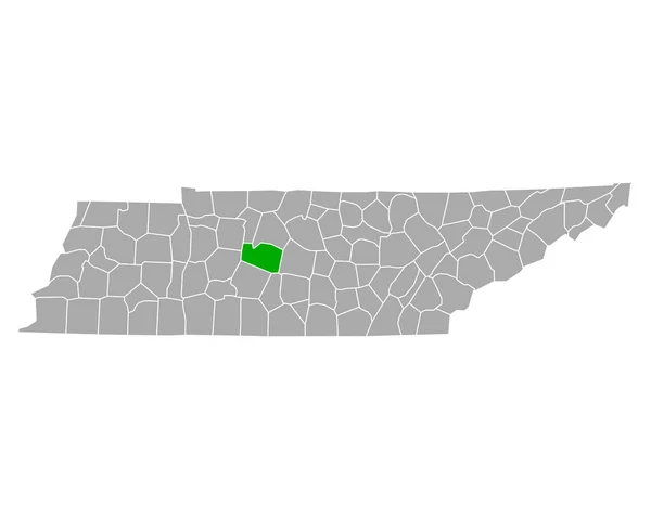 Mapa Williamsonu Tennessee — Stockový vektor