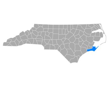 Kuzey Carolina 'daki Carteret Haritası
