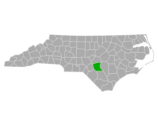 Mapa Cumberland Carolina Del Norte — Archivo Imágenes Vectoriales