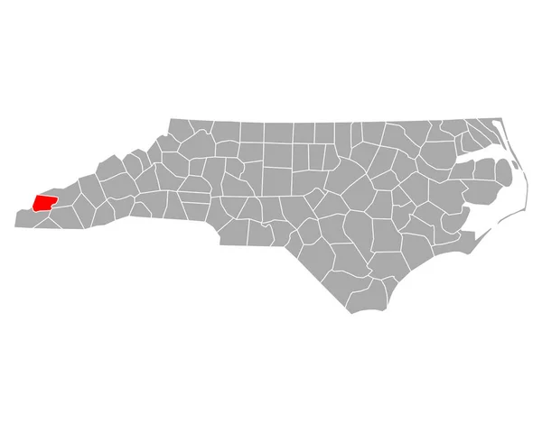 Karte Von Graham North Carolina — Stockvektor