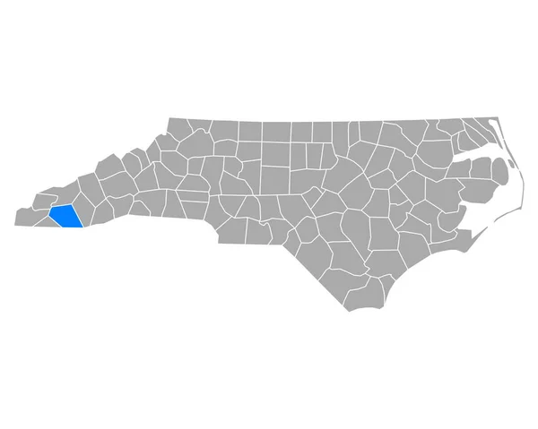 Mapa Macon Carolina Del Norte — Archivo Imágenes Vectoriales