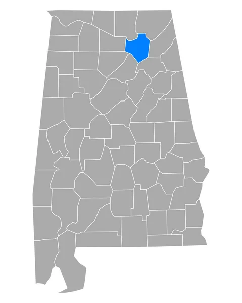 アラバマ州のマーシャル地図 — ストックベクタ