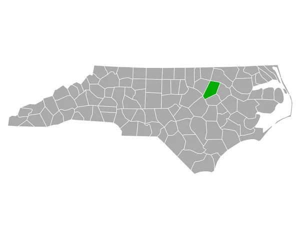 Mapa Nash Carolina Norte — Vetor de Stock