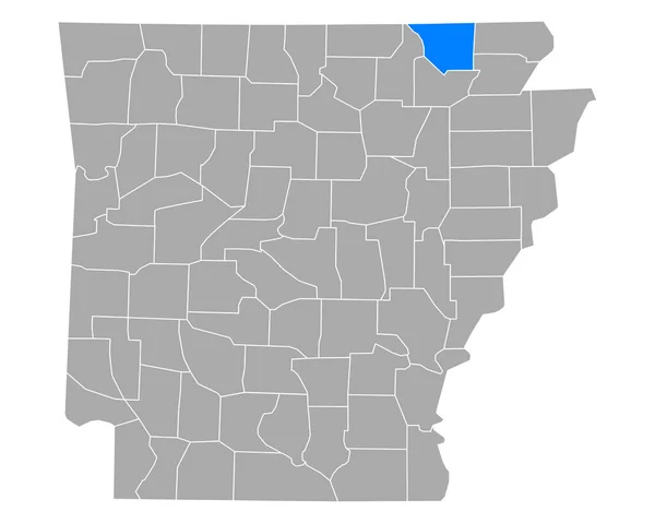 Mapa Agentes Funerários Arkansas —  Vetores de Stock