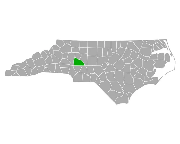 Mapa Rowan Carolina Del Norte — Archivo Imágenes Vectoriales