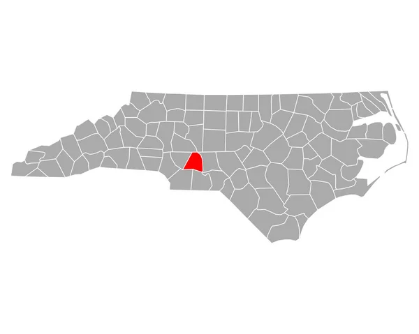 Mappa Stanly North Carolina — Vettoriale Stock