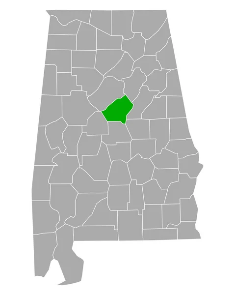 アラバマ州のシェルビー地図 — ストックベクタ