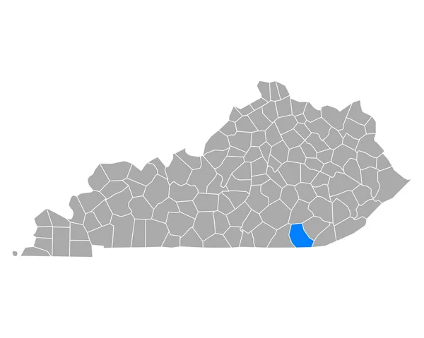 Mappa Whitley Kentucky — Vettoriale Stock
