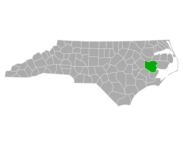 Mappa Beaufort North Carolina — Vettoriale Stock