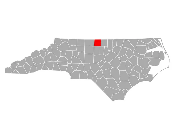 Mapa Caswellu Severní Karolíně — Stockový vektor