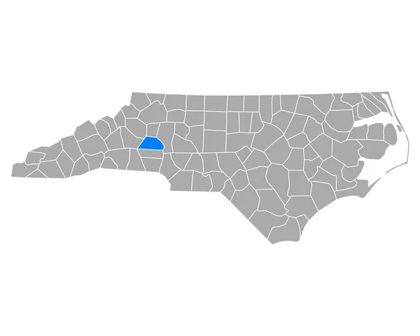 Mapa Catawba Carolina Del Norte — Vector de stock